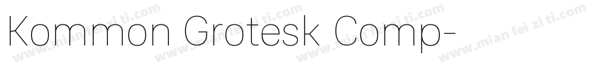Kommon Grotesk Comp字体转换